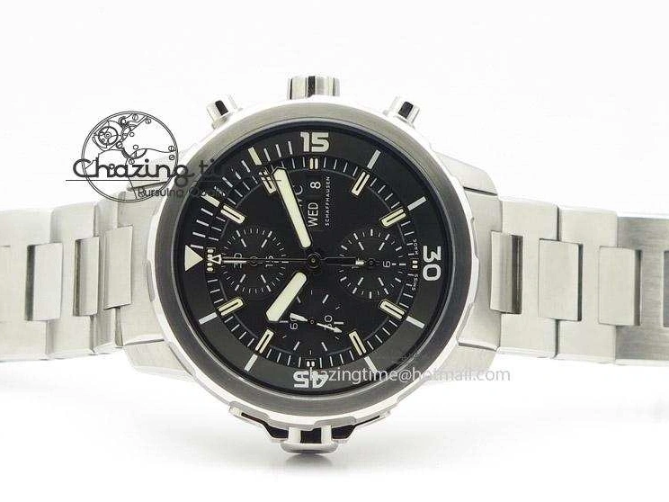 MIROTIME 0314 Classic Aquatimer Chrono IW376803 V6F 1:1 Best Edition Black Dial On SS Bracelet A 7361